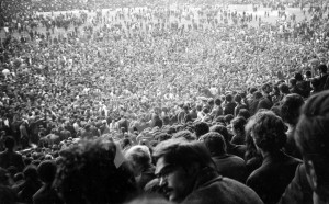 De rouwceremonie in het Gerena stadion