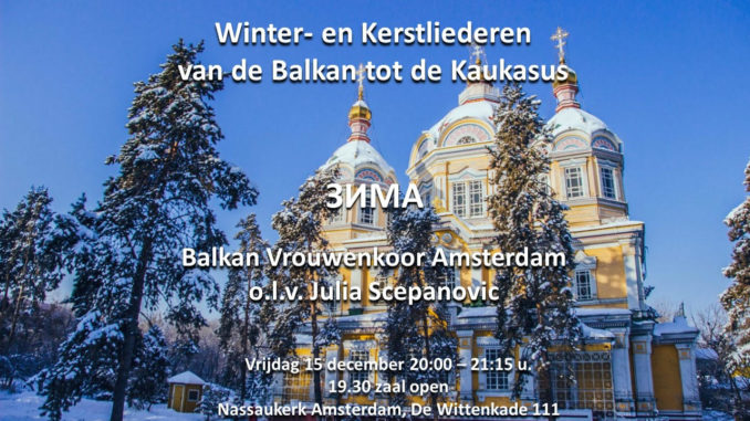 Winter and Christmas traditional songs from the Balkan to the Caucasus performed by the Balkan women choir Amsterdam.