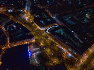 Demonstratie in Bratislava, 1 februari 2024 - Beeld Progresivné Slovensko