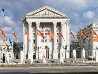 Gebouw waar de regering zetelt in Skopje (Foto: Frank Elbers)